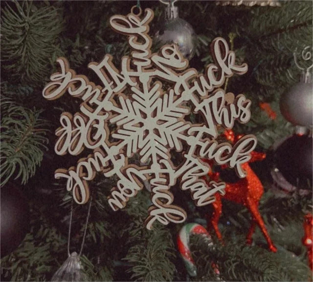 Pendentif en forme de lettre en forme de flocon de neige pour décoration de Noël