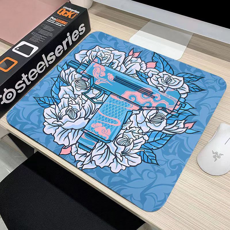 Chinese Waking Lion Style Diatomite Mouse Pad, Personal Use Gaming Chicken CS-GO Pad Bottom Non-slip Washable Rubber Pad