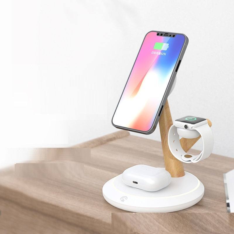 Chargeur sans fil magnétique 4 en 1, support pour téléphone, Station de recharge sans fil pour Apple Watch