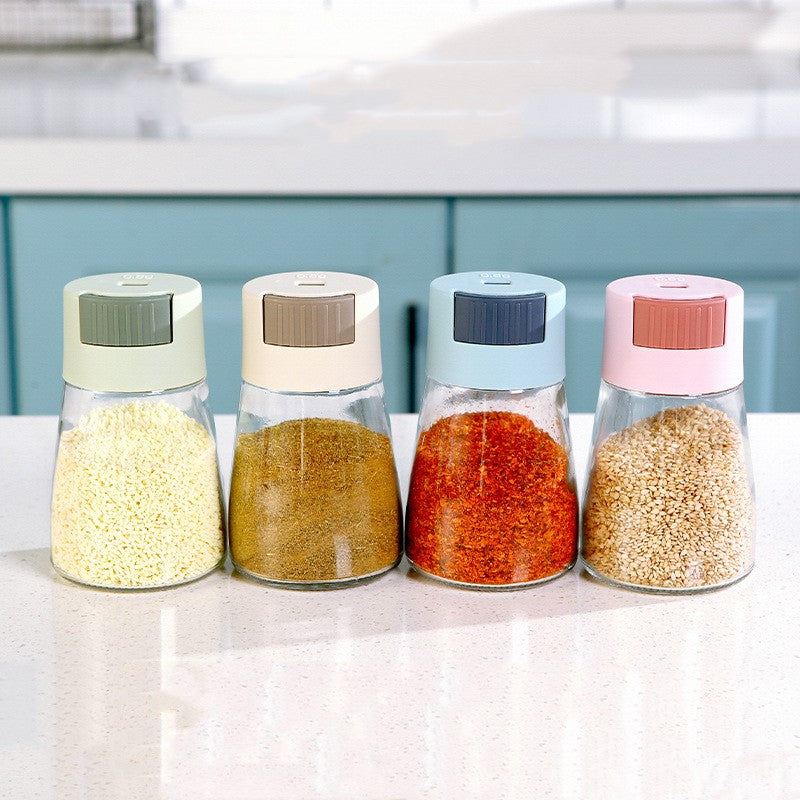 Measurable Control Salt Shaker Kitchen Sealed Glass Seasoning Jar