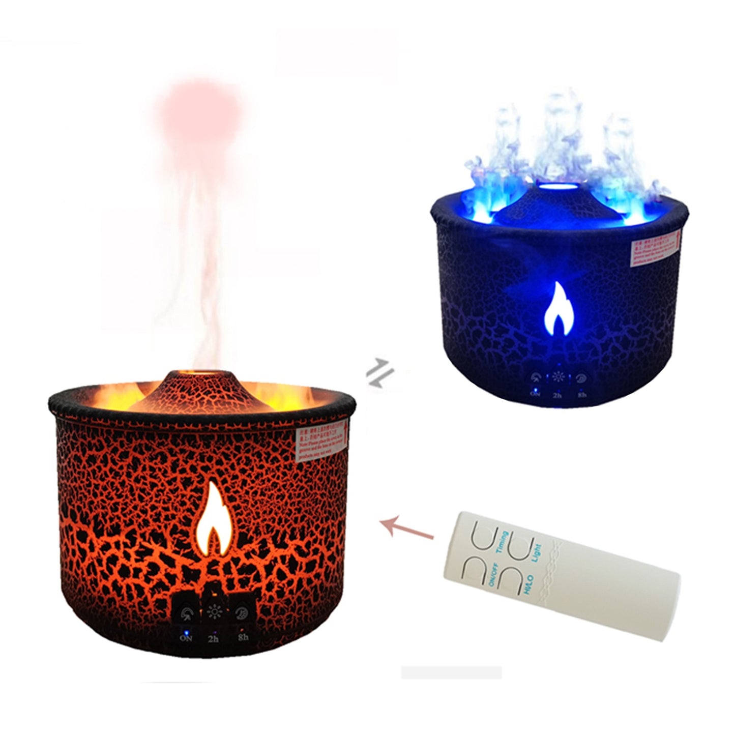 Gros méduse feu volcan humidificateur diffuseur d'air en gros Portable flamme huile essentielle arôme Mini diffuseur volcanique