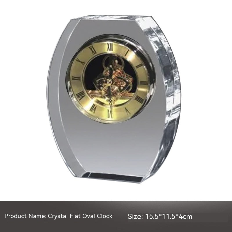 Reloj de cristal Adorno mecánico Decoración suave