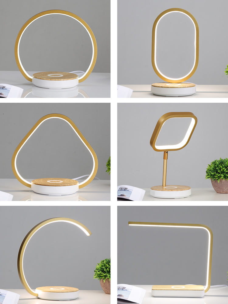 Bedside Lamp Mobile Phone Wireless Charging Desk Lamp