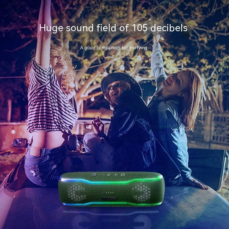 Altavoz portátil al aire libre de Bluetooth del tambor del golpe de la prenda impermeable del subwoofer colorido de la lámpara 25W del RGB