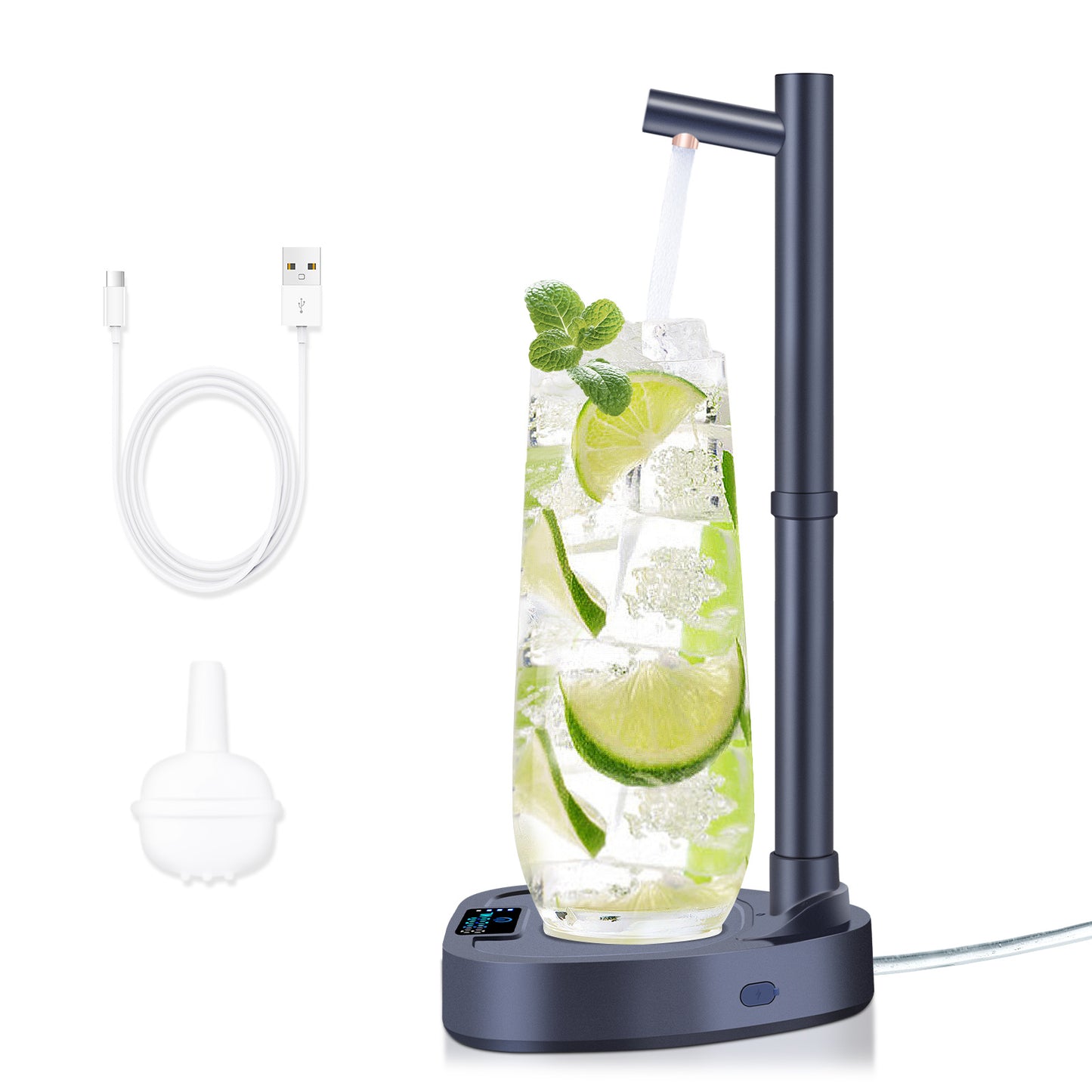 Distributeur d'eau Tupe à Extension ajoutée, bouteille d'eau automatique, distributeur d'eau Rechargeable de bureau avec support