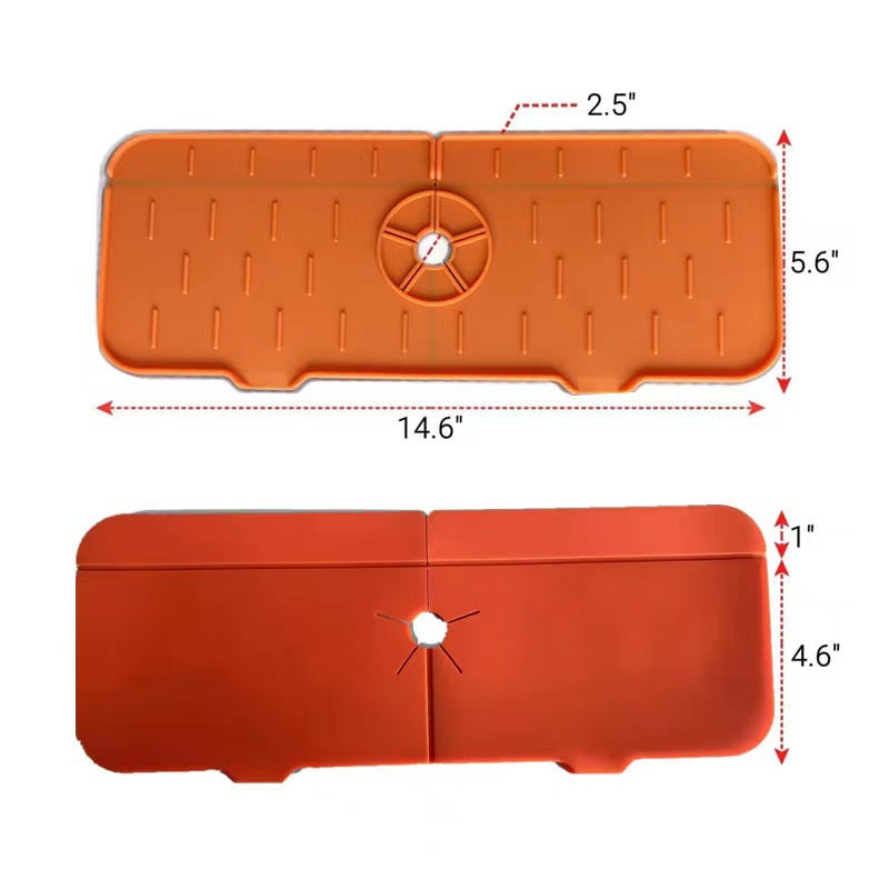 Alfombrilla absorbente para grifo de silicona para cocina, protector contra salpicaduras para fregadero, protector de encimera para baño y cocina