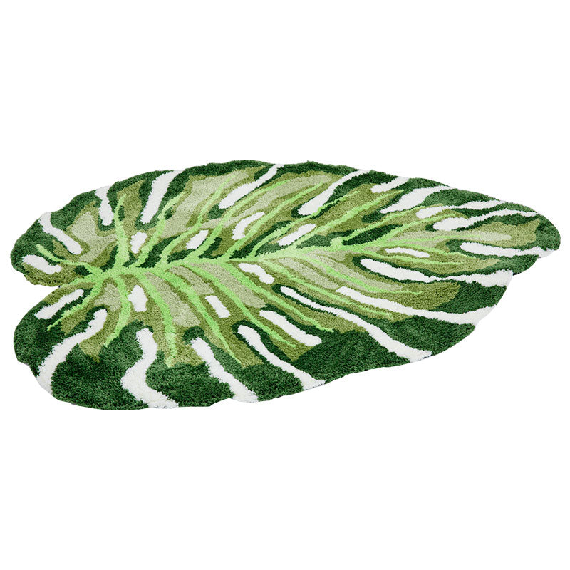 Tapis irrégulier en peluche ultra-fine Monstera Deliciosa