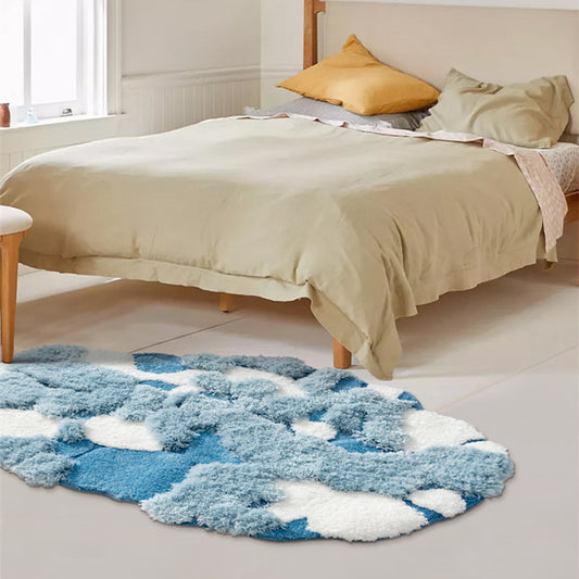 Tapis de fenêtre de balcon en peluche épais et déformé