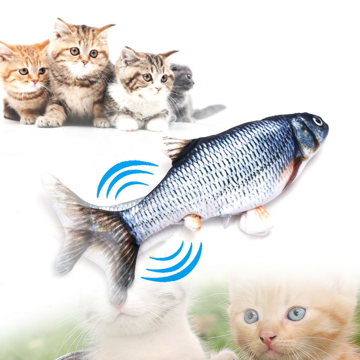 Jouet électronique doux en forme de poisson pour animal de compagnie, jouet électrique pour chat, chargement USB, Simulation de poisson, fournitures de jeu à mâcher amusantes, livraison directe