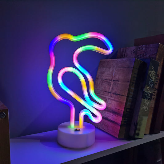 LED Parrot Neon With Base Desktop Ambience Light