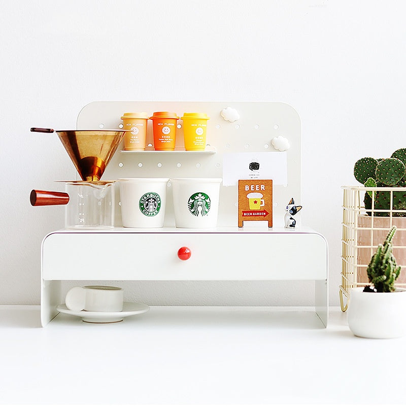 Panneau de fil de bureau multifonctionnel, support de Style tiroir de rangement en métal, anti-poussière