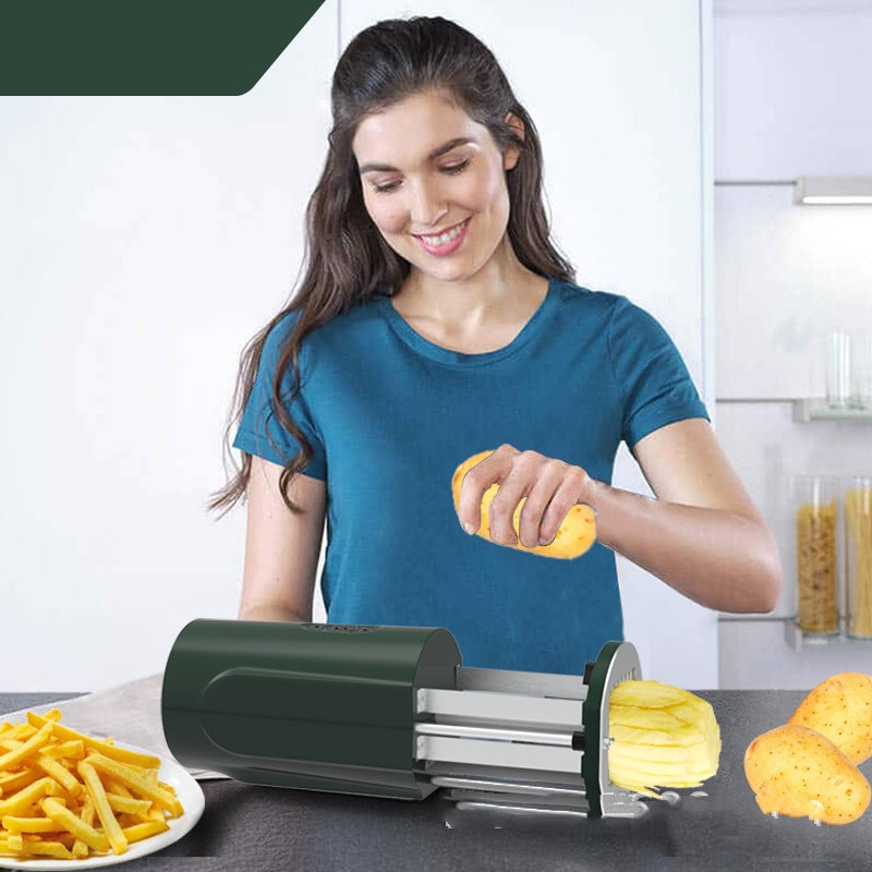 Multifunctional Stainless Steel Potato Slicer Electric Chip Cutter French Potato Slice Maker Kitchen Gadget