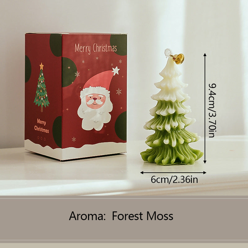 Merry Christmas Candle 3D Xmas Tree Shaped Aromatherapy Candles Ornaments Navidad New Year Party Home Decor Xmas Gift