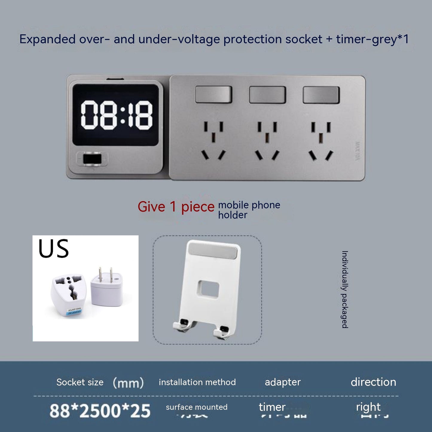 Multi Functional Extension Wiring Free Safety Socket