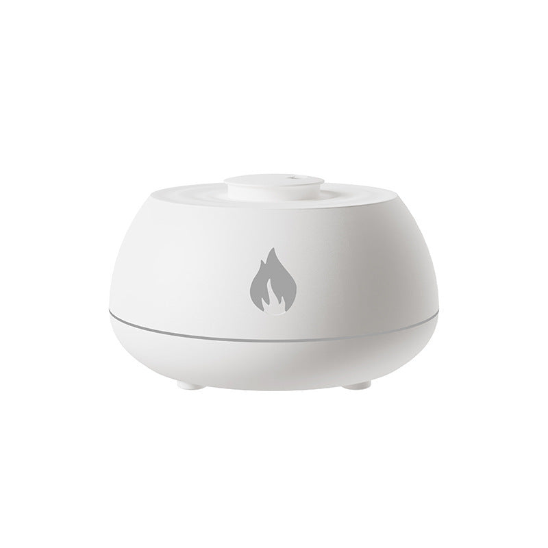 Humidificador de llama, difusor de aromaterapia, humidificador de aire para el hogar con luz de 7 colores, difusor de aceites esenciales con fragancia para habitación USB de 130ML