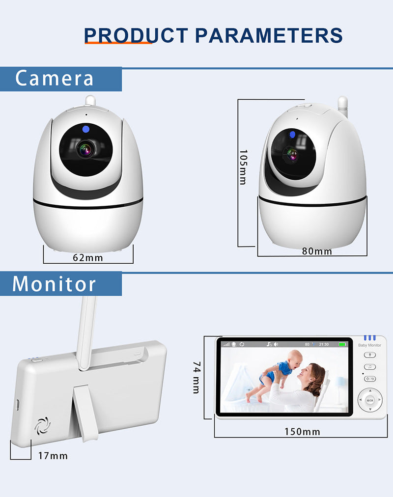 Moniteur pour bébé sans fil HD