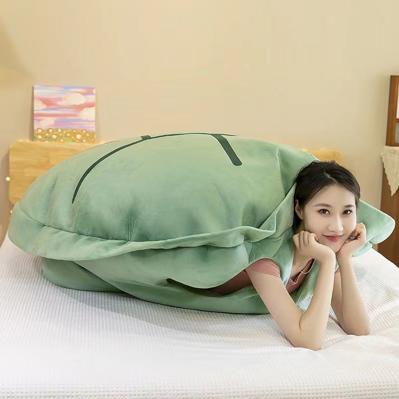 Nueva almohada de concha de tortuga, divertida y grande caparazón de tortuga, muñeca de compañía para dormir, ropa para muñeca, almohada de concha de tortuga para dormir para mujeres