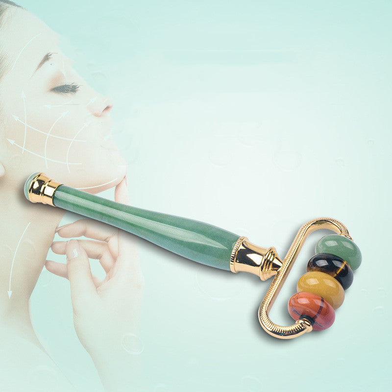 Factory Wholesale New Jade Roller Massager Eye Care Facial Pull Tendons Instrument Crystal