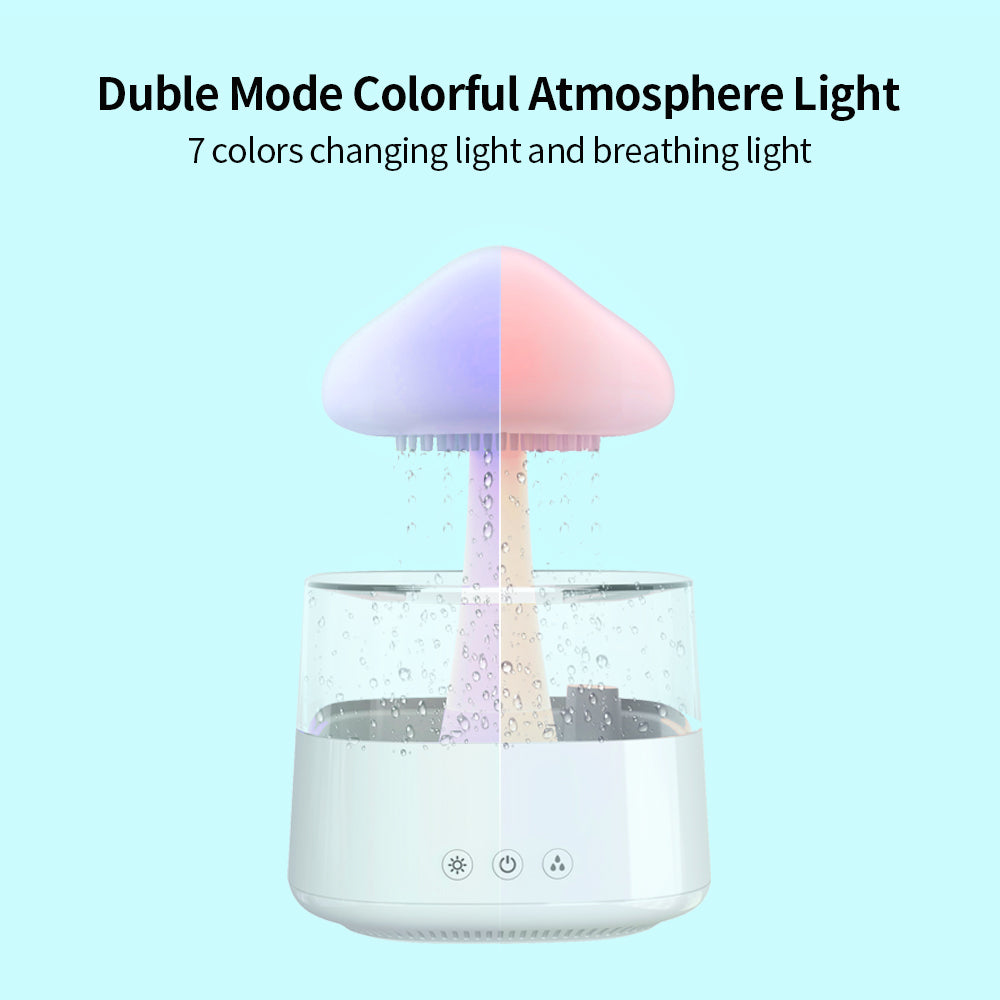 Usine en gros nouveau nuage de pluie USB humidificateur goutte à goutte d'eau champignon nuage de pluie diffuseur goutte d'eau son arôme lampe pour la maison