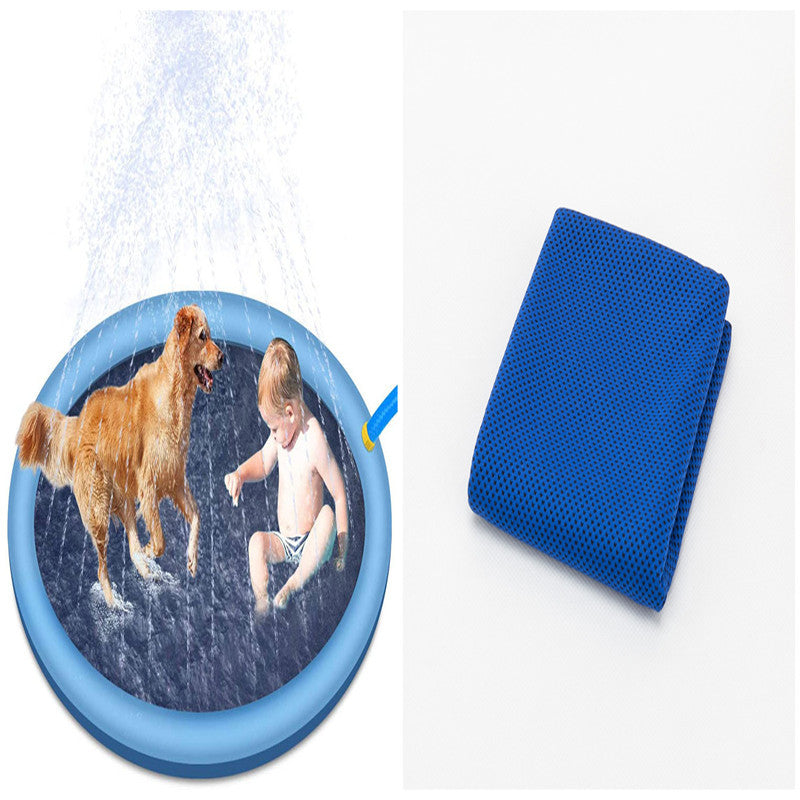 Tapis anti-éclaboussures antidérapant pour enfants et animaux de compagnie, jouets aquatiques d'extérieur pour piscine, tapis de jeu amusant pour fontaine d'arrière-cour