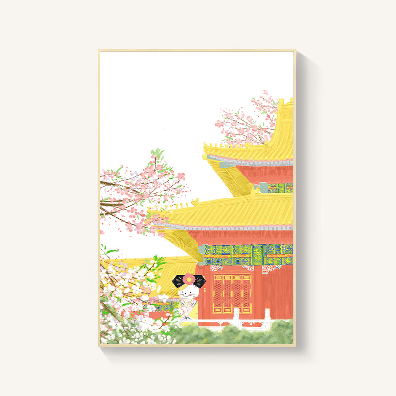 Japanese-style Room Decoration Cherry Blossom Landscape Painting Restaurant Bedroom Sushi Restaurant Mural