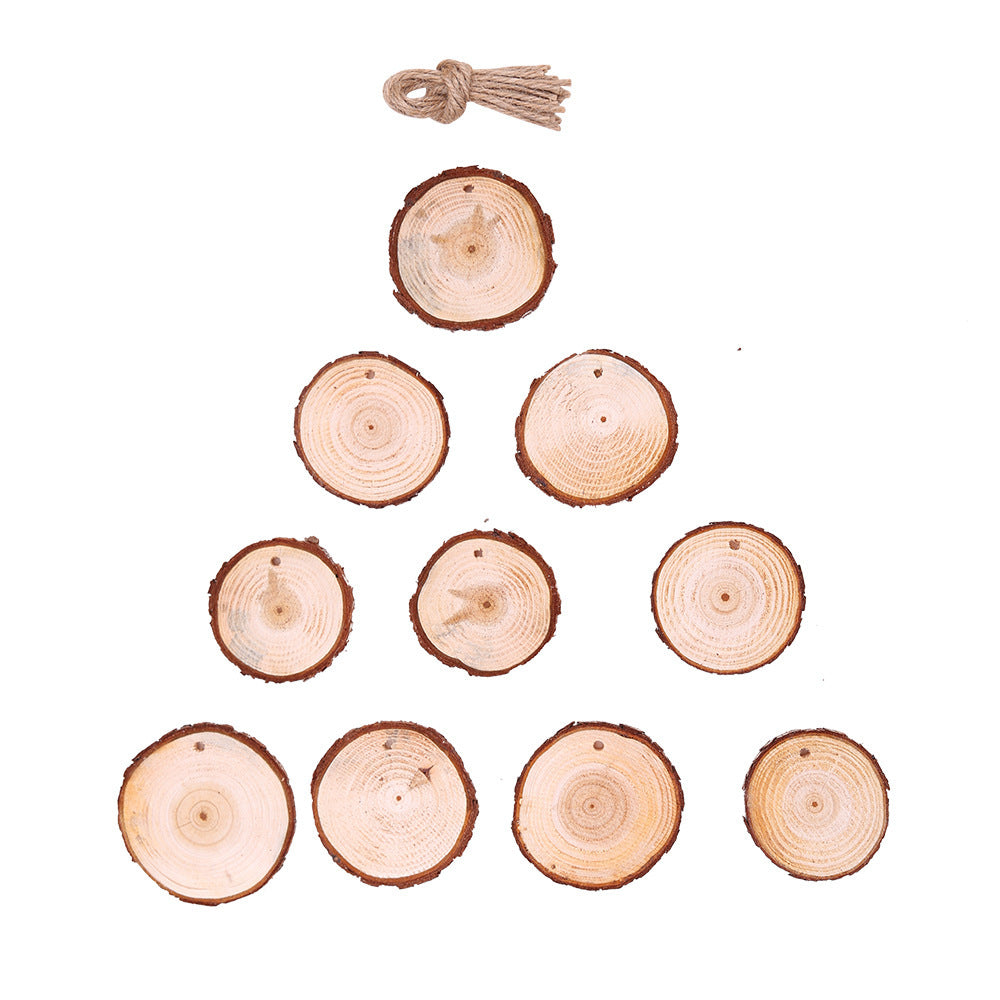 Pendentif décoratif créatif en bois massif pour Noël