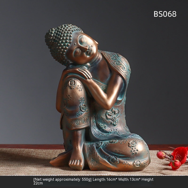 Statue de bouddha Zen en résine, Pot de fleur, paysage de cour, aménagement de balcon, décoration de jardin