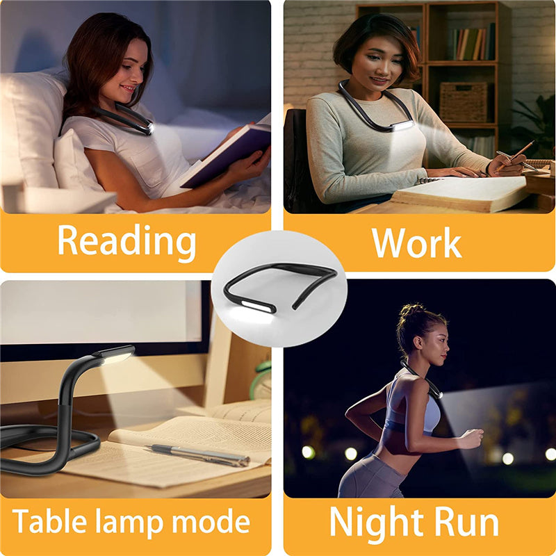 Lampe LED mains libres à intensité réglable, lumière de cou Flexible, lampe de lecture pour livre, nouveauté, lampe de lecture, veilleuse