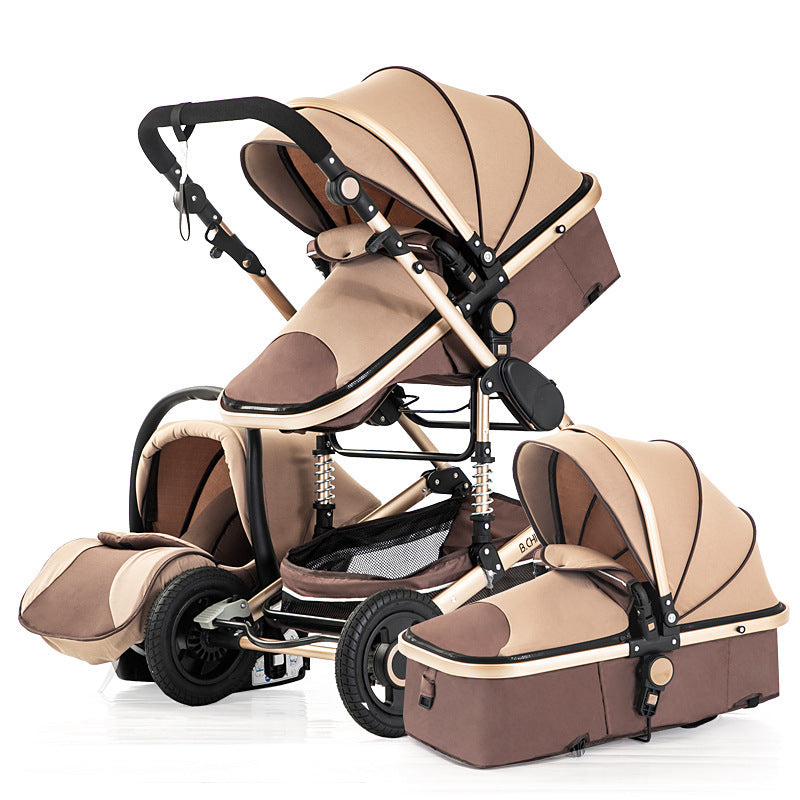 Poussette de voyage de bonne qualité pour bébé, luxe 3 en un