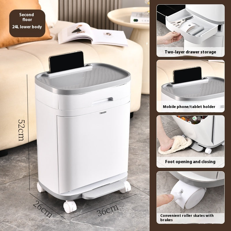 Trash Can Double-layer Classification Storage Bucket Kitchen Dry Wet Separation