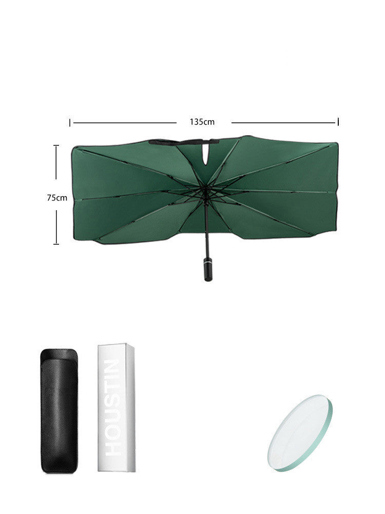 Parapluie de voiture pliable, compact et portable, protection solaire super résistante, résistant à la pluie et à la pluie