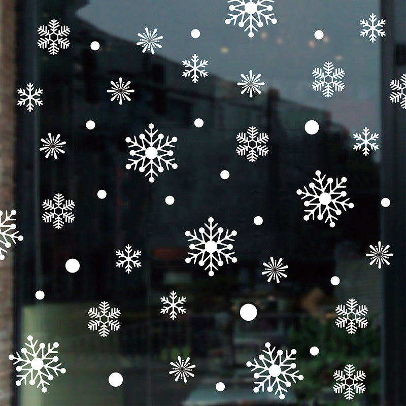 48 Christmas Snowflake Glass Decoration Stickers