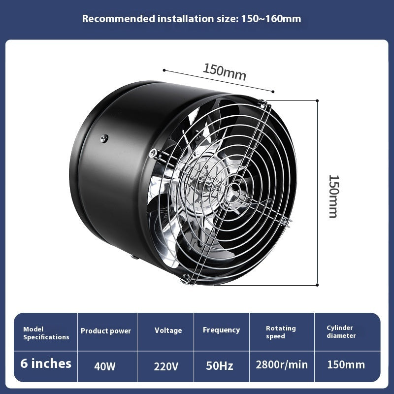 Ventilateur d'extraction de fumées de vent fort de maison de location avec support