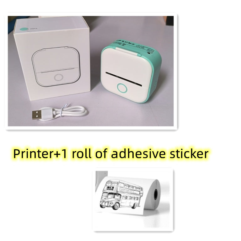 Mini-imprimante d'étiquettes thermiques portable Imprimante photo domestique Imprimante de questions erronées pour étudiants Mini-imprimante d'étiquettes Bluetooth Étiquette de prix