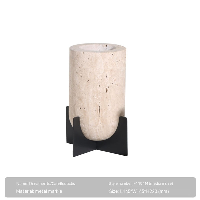 Fanxi Home Quiet Style Creative Marble Candlestick