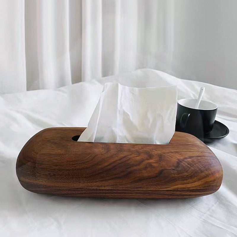 American Black Walnut Simple Rectangular Wooden Tissue Box