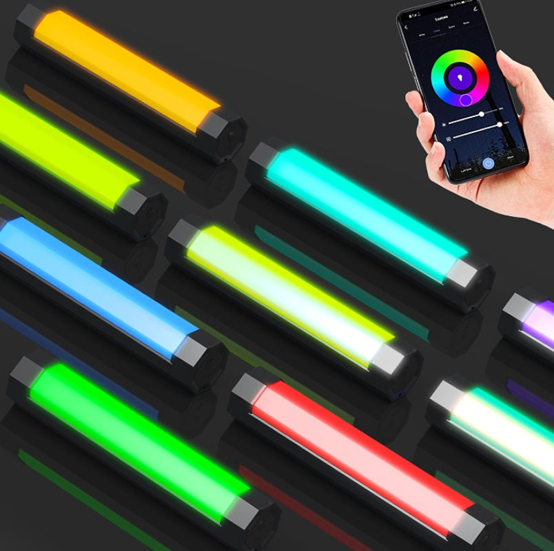 Lumière LED RGB pour photographie, Tube portatif étanche, éclairage doux pour vidéo, télécommande avec application VS PavoTube