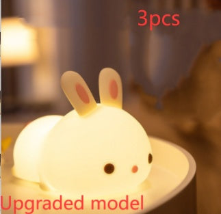 Lampe en Silicone lapin, cadeau du nouvel an, alimentation, veilleuse créative, jouets pour enfants