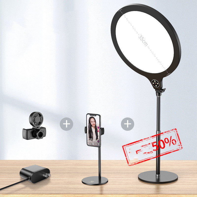 Lampe de beauté pour Photo plein écran, téléphone portable, support télescopique de remplissage au sol pour bureau