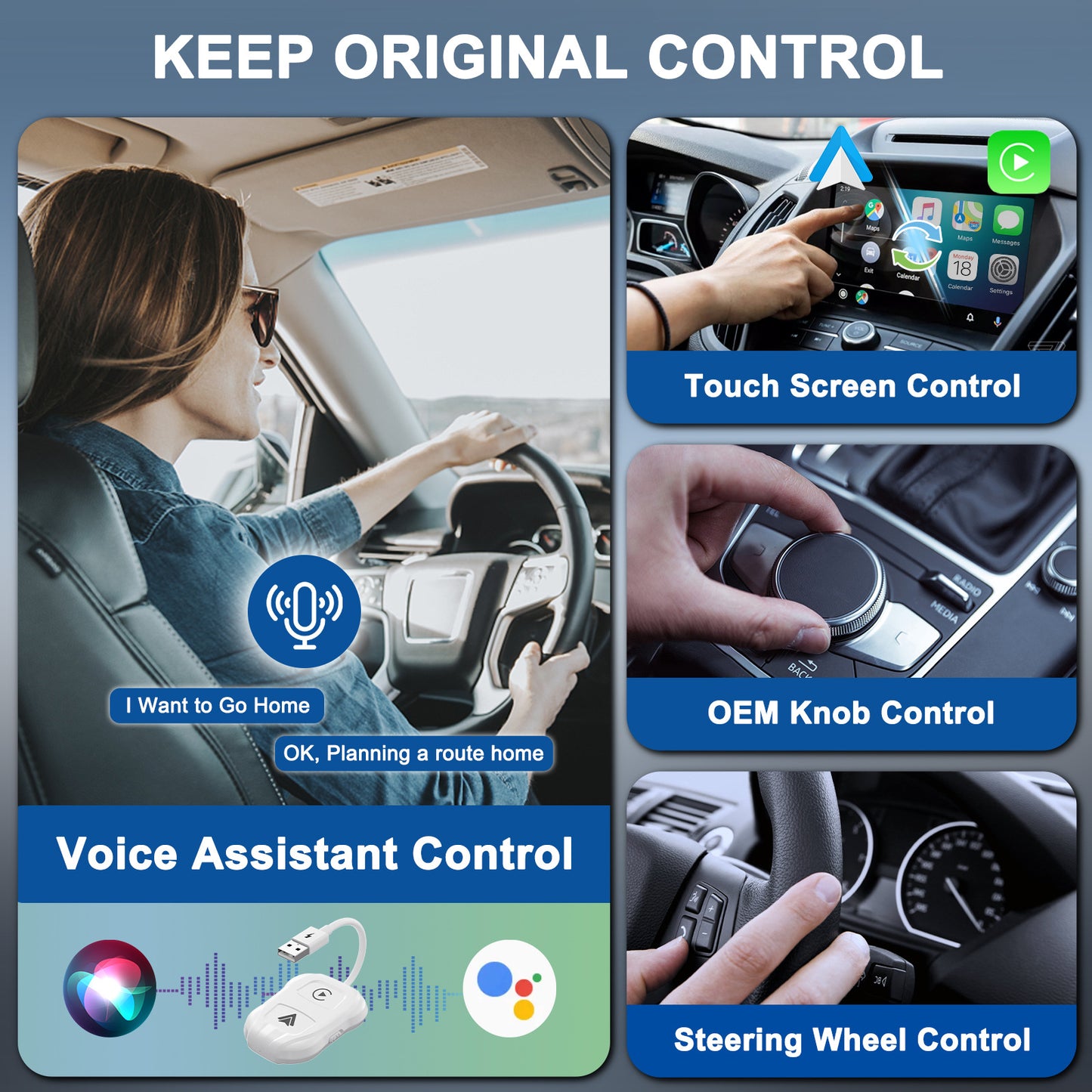 Wireless Carplay Multi-function Mobile Phone Wireless Same Screen Adaptor