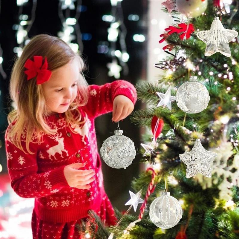 Pendentif boule à suspendre pour décoration de Noël transparente