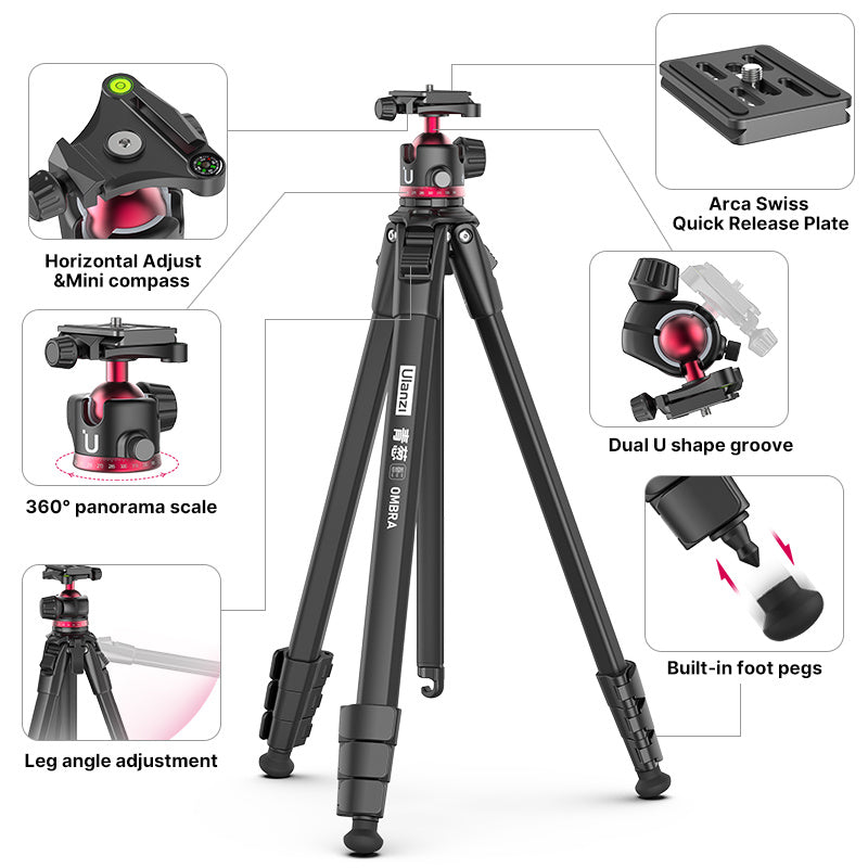 Aluminum Alloy Metal Outdoor Travel Tripod