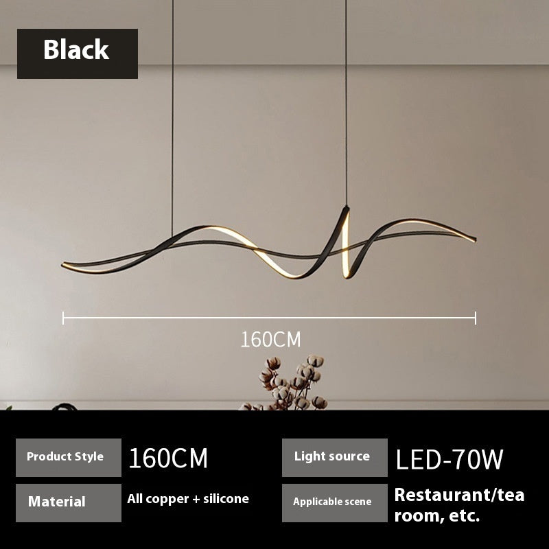 All Copper Minimalist Living Room Chandelier Modern Light Luxury Creative Chandelier