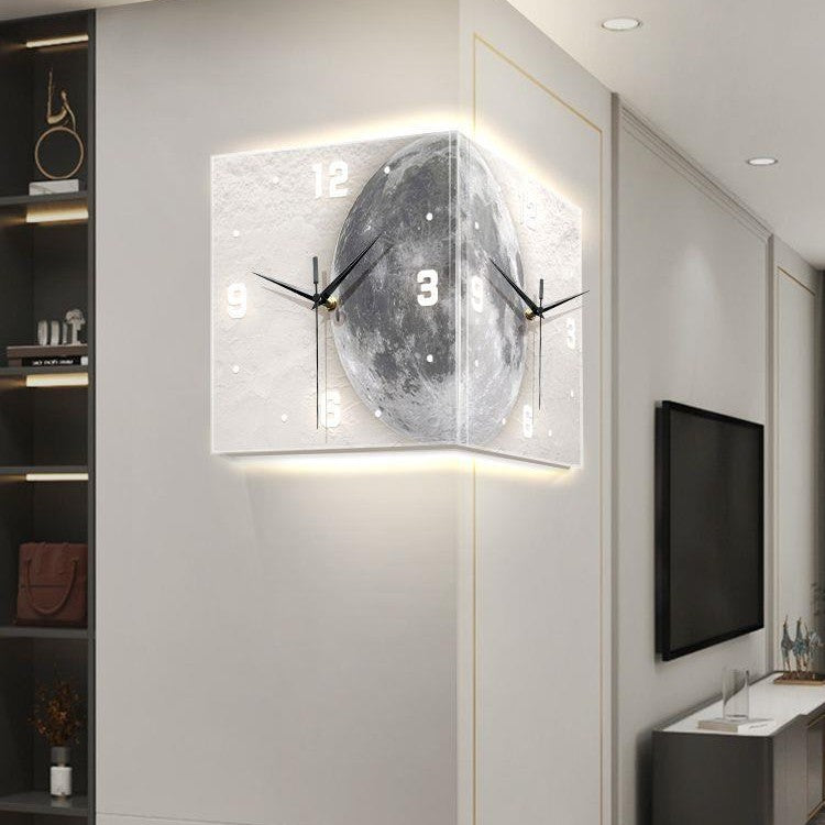 Horloge créative lumineuse double face