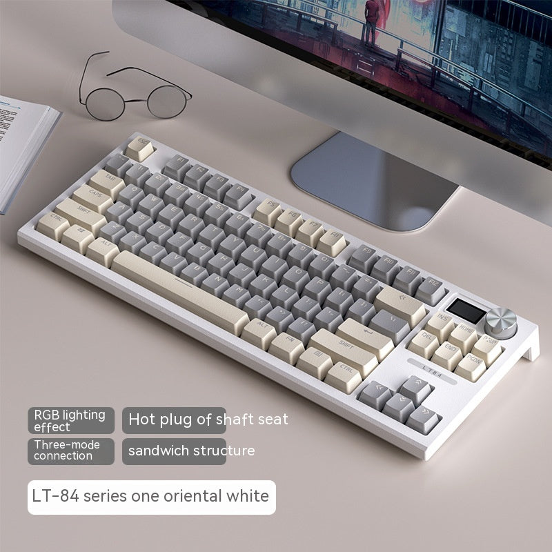 84 Three-model Mechanical Keyboard Sea And Air Axis Light Effect Side Wing