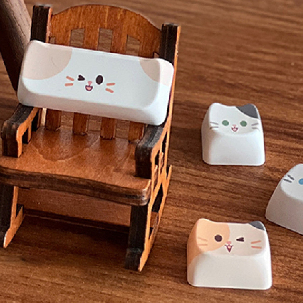 Cat Keycap Heat Sublimation Process PBT Material