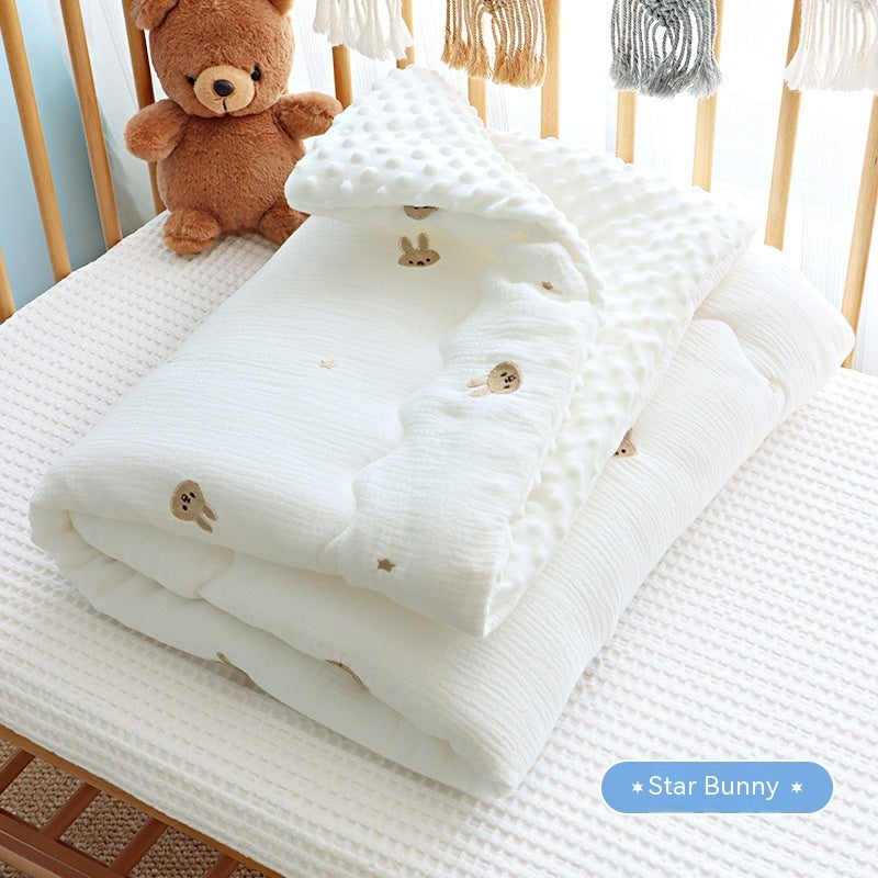 Couette en gaze et duvet de haricots froissés en pur coton pour enfants