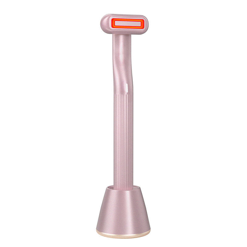 Nouveau Massage oculaire rotatif à 360 degrés amélioré, chaleur thérapeutique, Massage du visage, lumière LED rouge, outil de soins de la peau 5 en 1, baguette