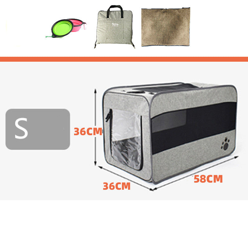 Bolsa de viaje para mascotas, bolsa portátil para mascotas, bolsa de tela plegable para mascotas, bolsa de transporte de viaje para jaula para mascotas con cremalleras de seguridad de bloqueo