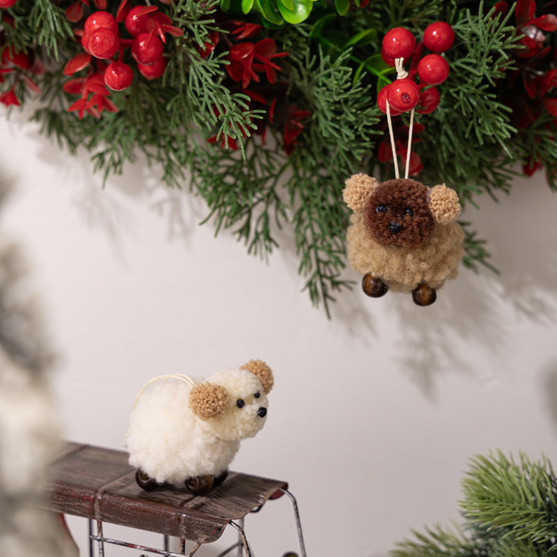 Christmas Decoration Plush Felt Puppy Pendant